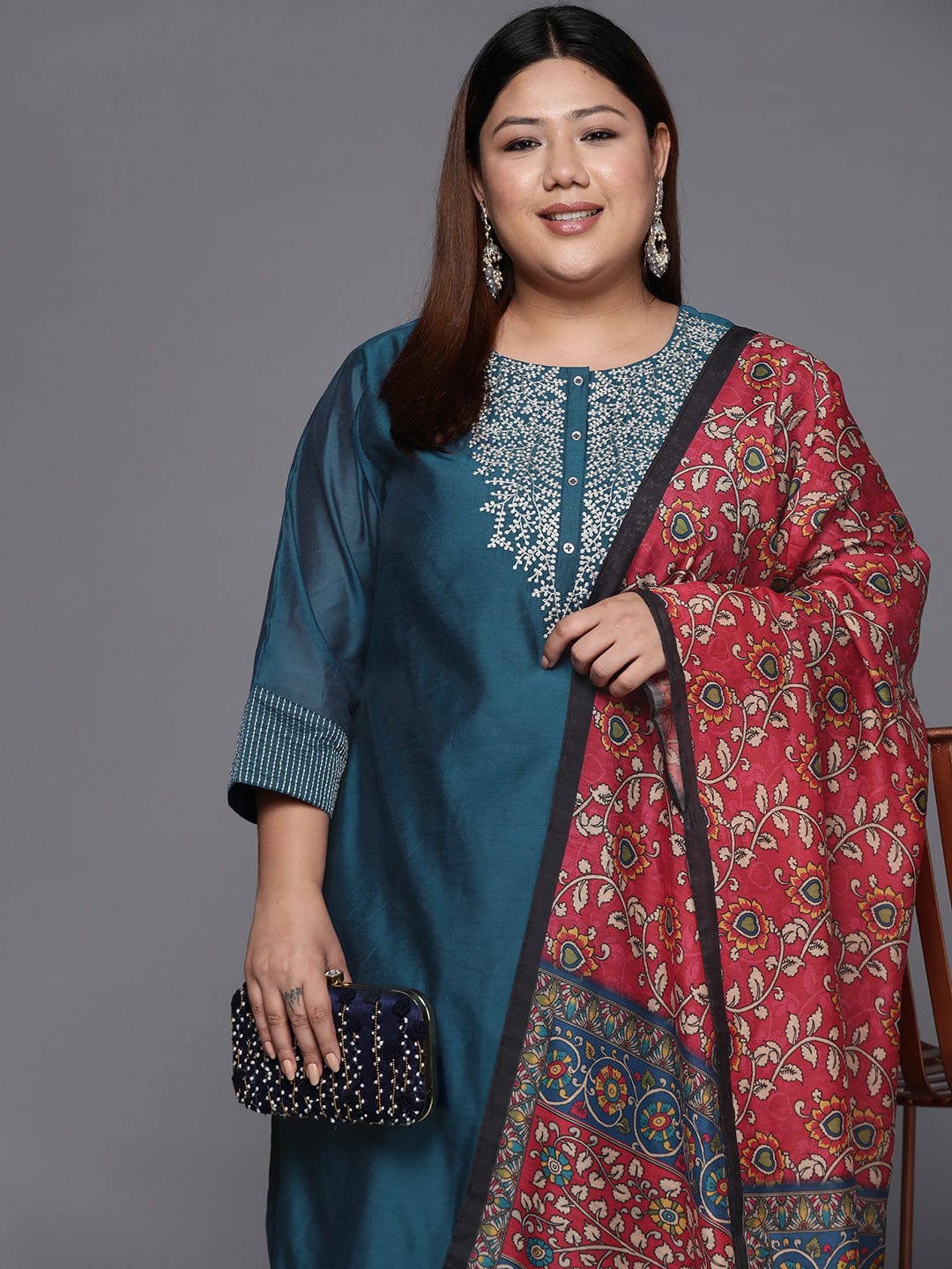 Cotton Embroidered Party Wear XXL Size Long Pakistani Style Women Kurti |  How to wear, Women, Kurti